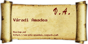 Váradi Amadea névjegykártya